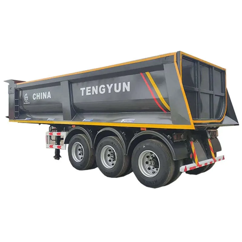 China Dump Camion Semi-trailer Transport Nisip și pietriș Lucrări de pământ